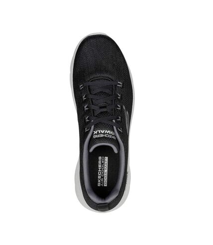 Mens go walk flex trainers black/grey Skechers