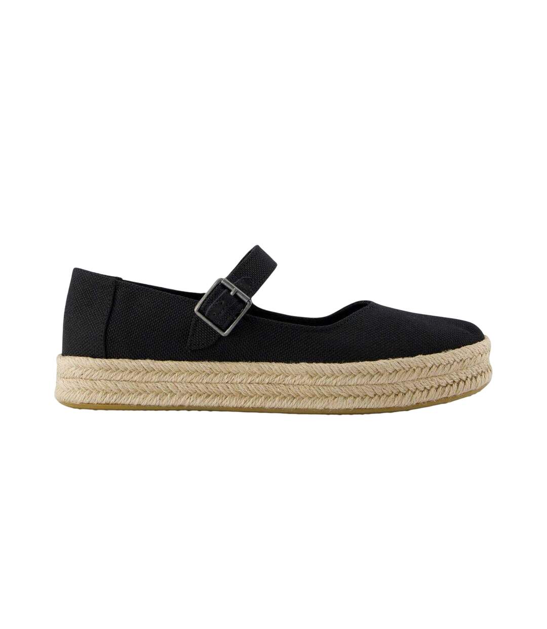 Womens/ladies Carolina Canvas Mary Janes Black Toms-1
