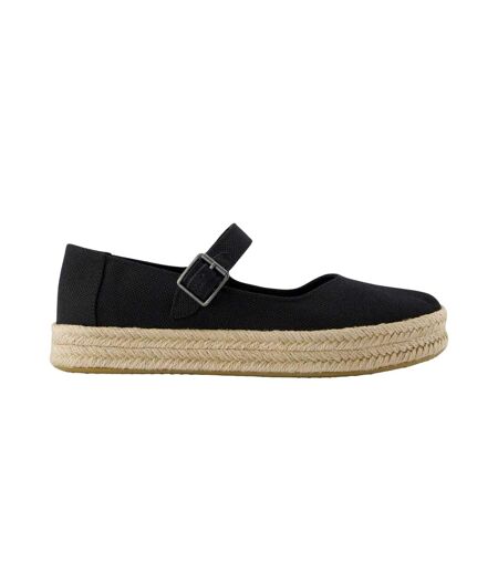 Womens/ladies Carolina Canvas Mary Janes Black Toms