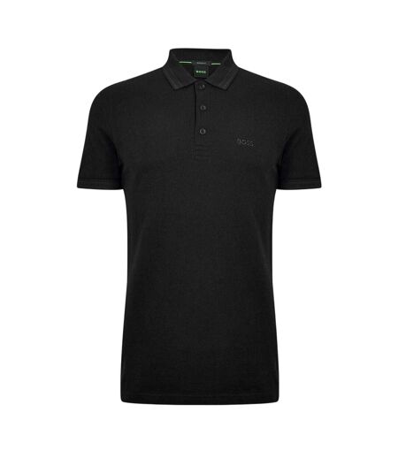Polo Motif/style Rayure Contrastée Sur Bord Paddy Homme Noir Boss