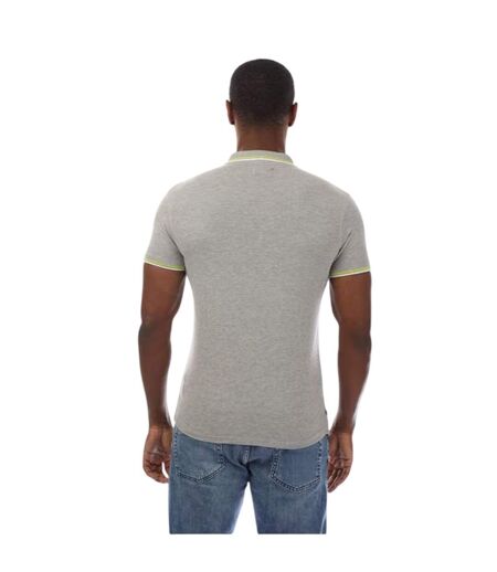 Mens Slim Short-sleeved Polo Shirt Grey Aquascutum