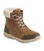 Womens/ladies Edmonton Leather Winter Boots Brown Karrimor-4