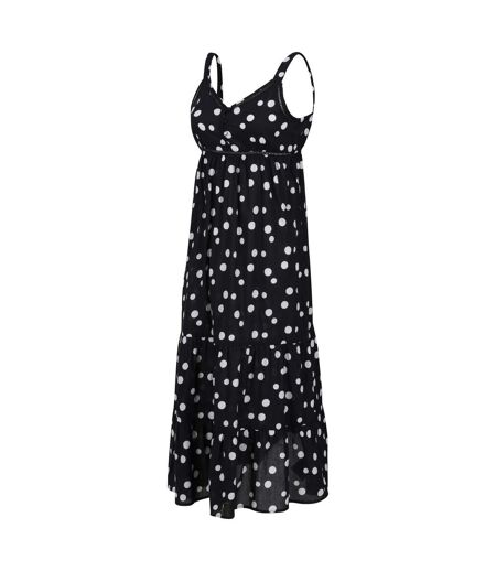 Womens/ladies gazania polka dot lightweight casual dress black/white Regatta