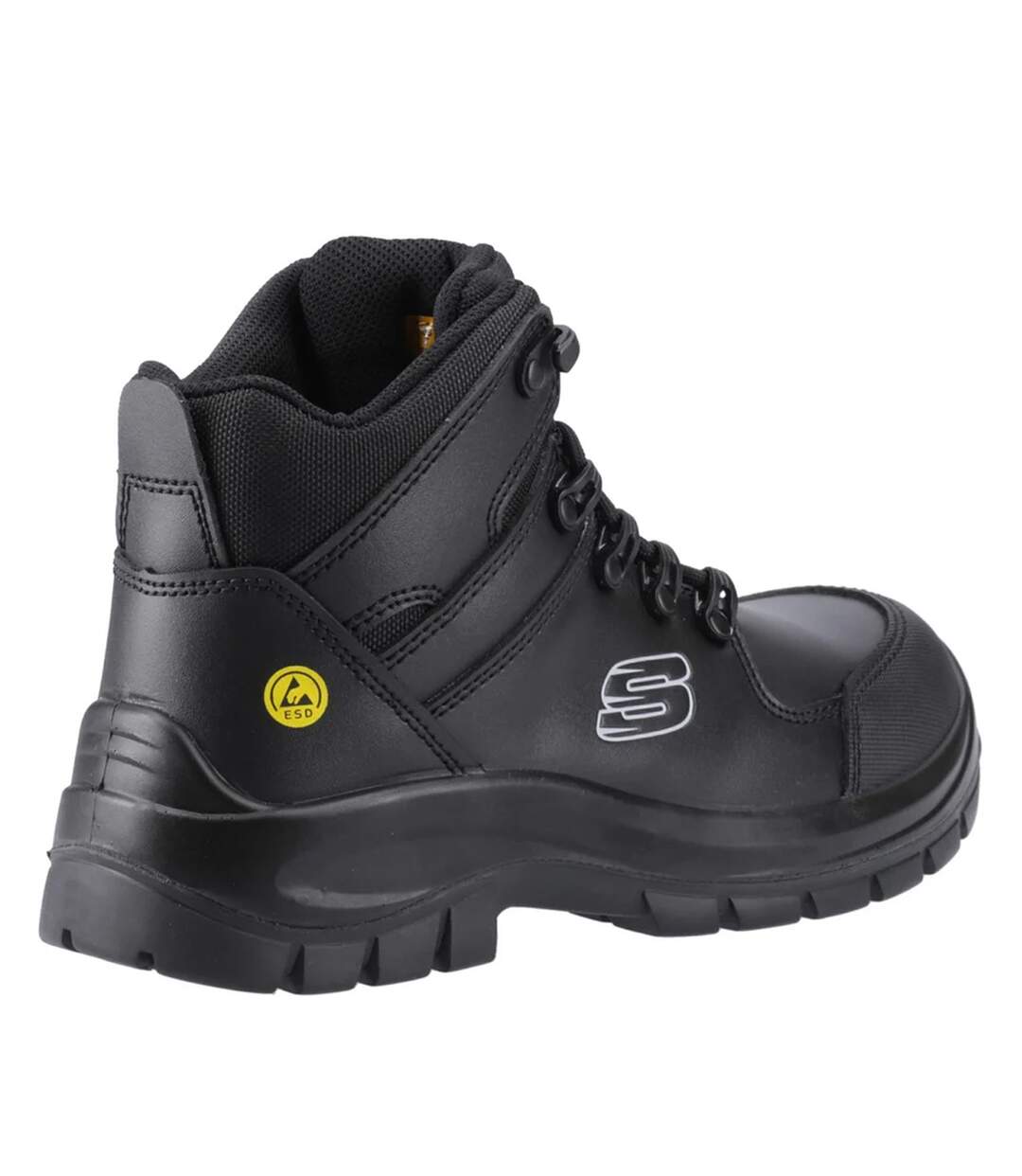 Mens Trophus Kilram Leather Wear To Work Safety Boots Black Skechers-2
