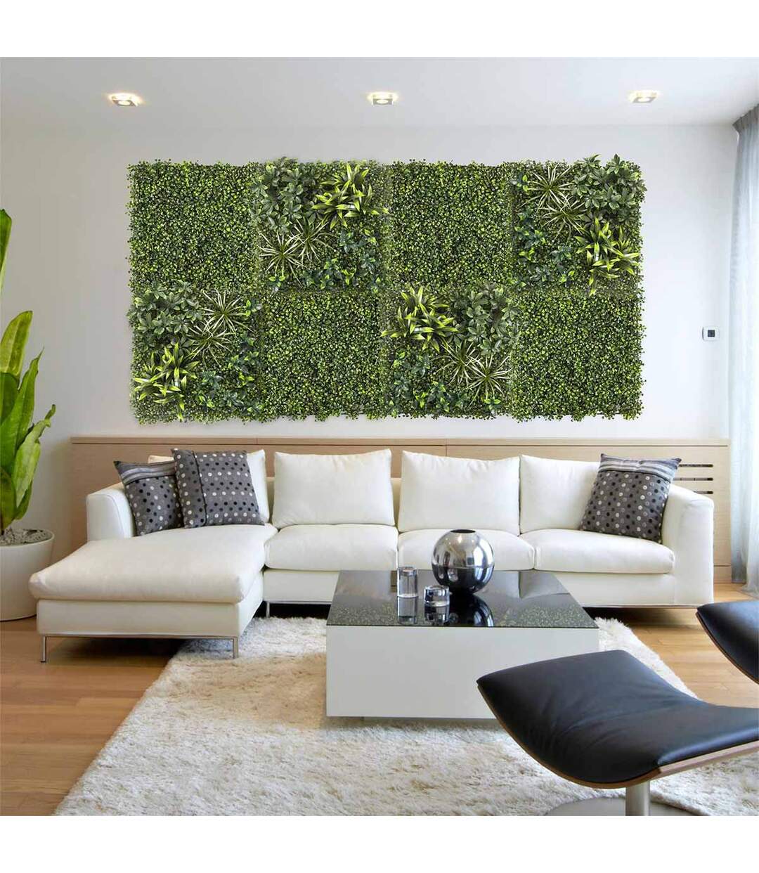 Mur Végétal Artificiel Feuillage 50x50cm Vert-4