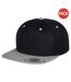 Lot de 2  casquettes ajustables classiques homme noir/argent Yupoong