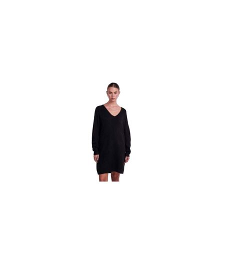Womens/ladies Knitted Turtle Neck Sweater Dress Black Pieces