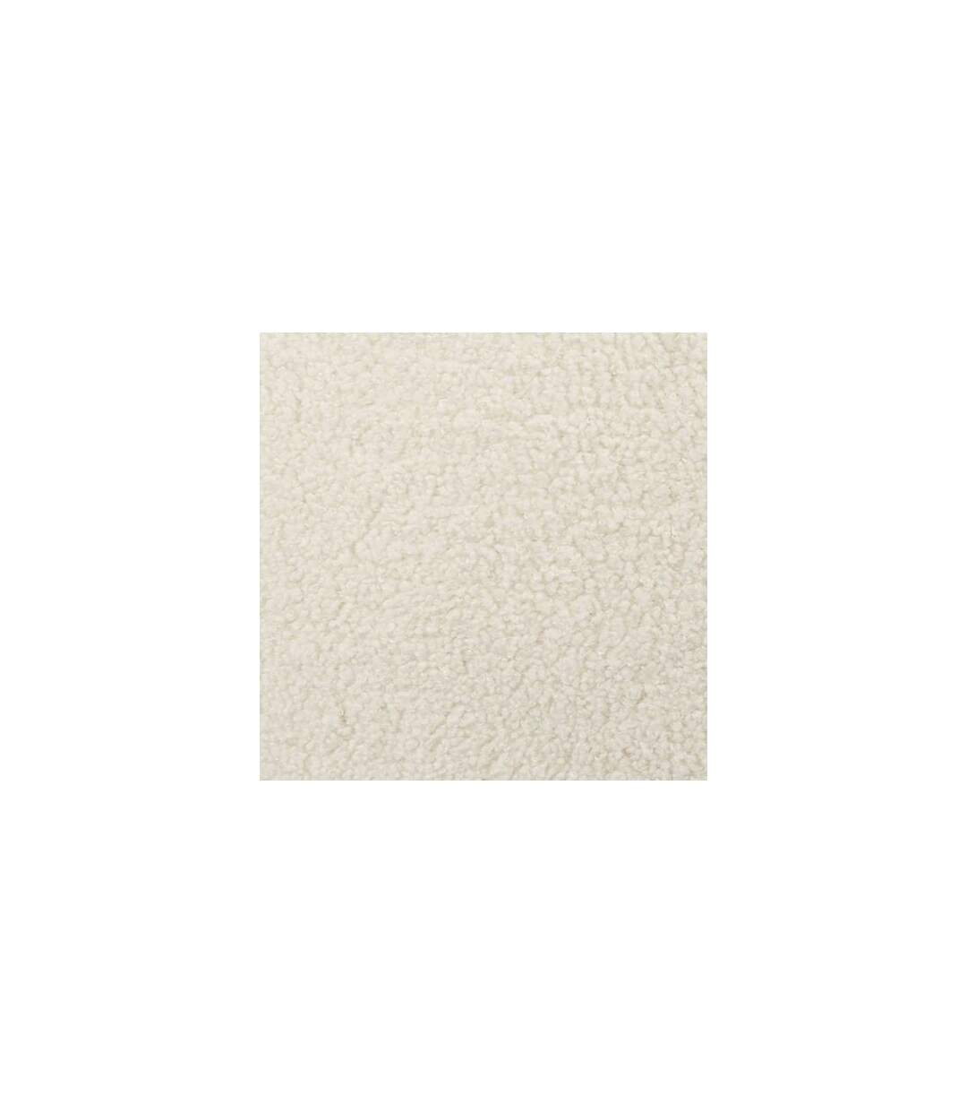 Lot de 4 Chaises effet bouclette Loki en contreplaqué et polyester - Beige et Blanc-4