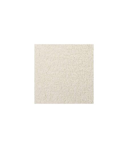 Lot de 4 Chaises effet bouclette Loki en contreplaqué et polyester - Beige et Blanc