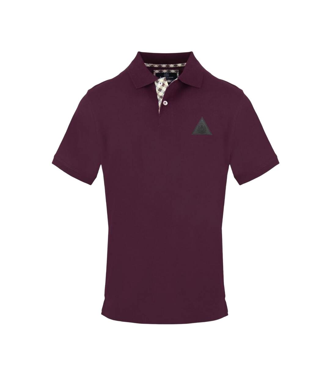 Mens Triangle Logo Polo Shirt Red Aquascutum-1