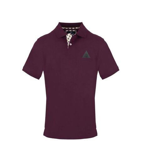 Mens Triangle Logo Polo Shirt Red Aquascutum
