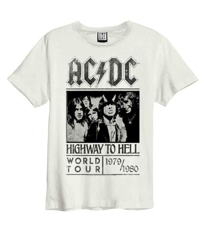 T-shirt highway to hell tour adulte blanc Amplified