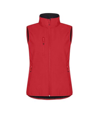 Womens/ladies classic softshell body warmer red Clique