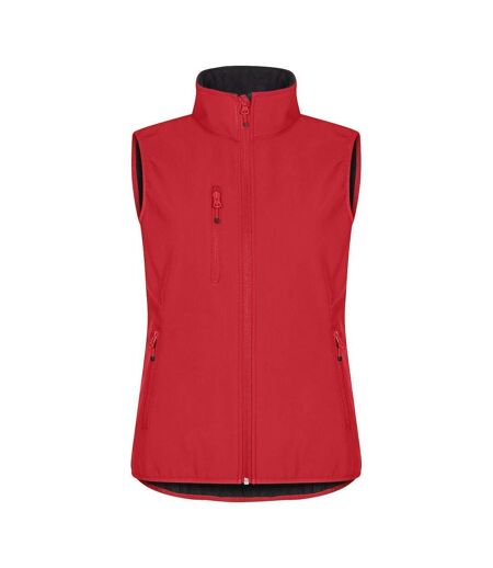 Womens/ladies classic softshell body warmer red Clique
