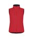 Womens/ladies classic softshell body warmer red Clique-1