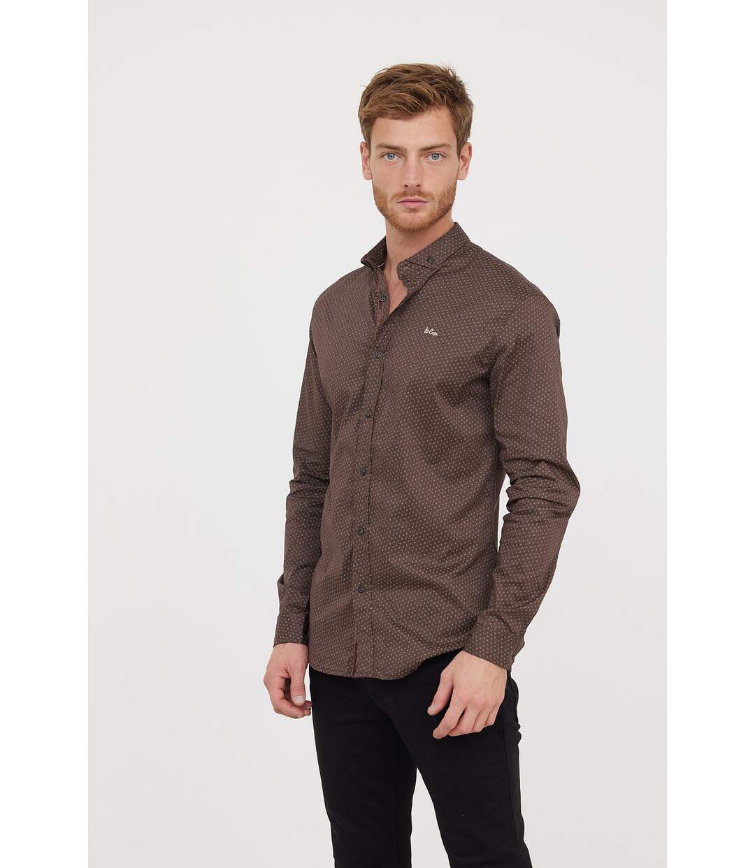 Chemise manches longues coton slim DUMY-2