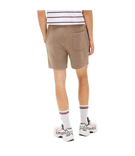 Short De Jogging Motif/style Logo Et Drapeau Homme Marron Clair Tommy Jeans
