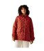 Womens/ladies Orla Kiely Floral Mid Length Waterproof Jacket Red Burnt Henna Regatta-1