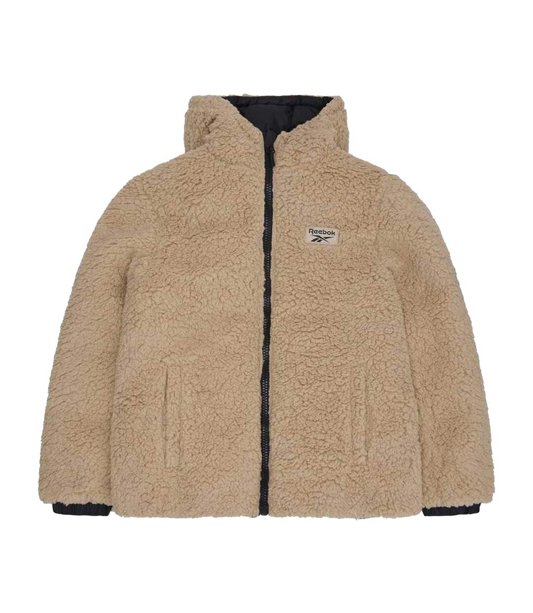Womens/ladies Sherpa Reversible Puffer Jacket Black Reebok-1