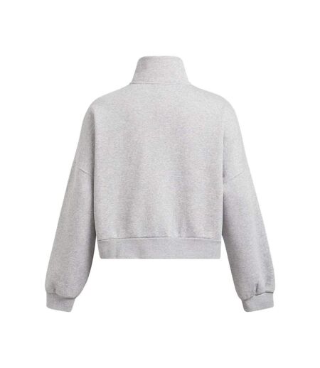 Womens/ladies Icon Icon Half Zip Oversized Fleece Top Grey Under Armour
