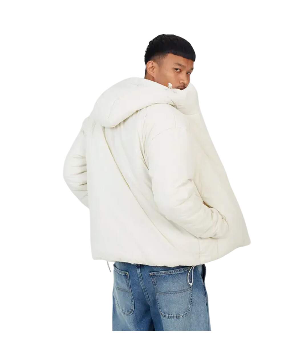 Doudoune À Capuche Homme Gris Pâle Brave Soul-3
