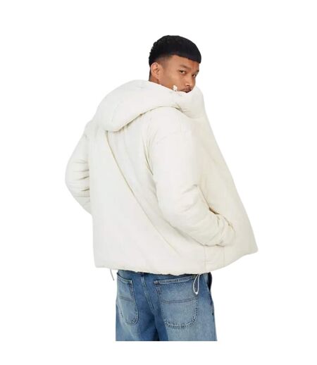 Doudoune À Capuche Homme Gris Pâle Brave Soul