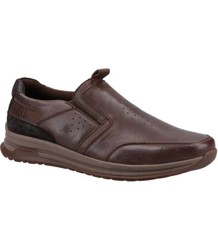 Hush Puppies Mens Cole Leather Casual Shoes (Light Brown) - UTFS9172