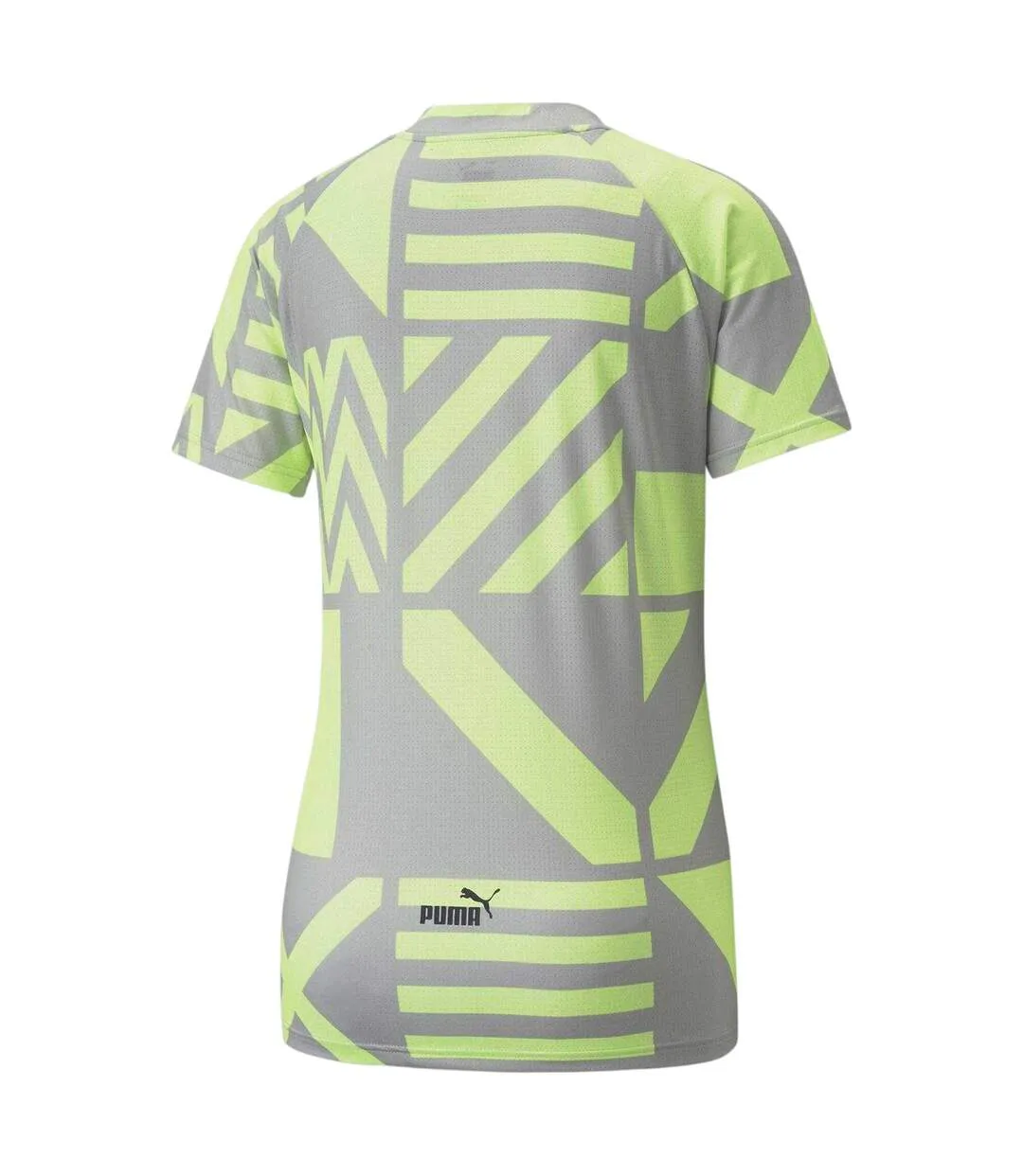 Womens/ladies Manchester City Fc T-shirt Grey Green Puma-3