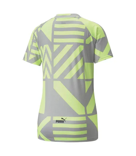 Womens/ladies Manchester City Fc T-shirt Grey Green Puma