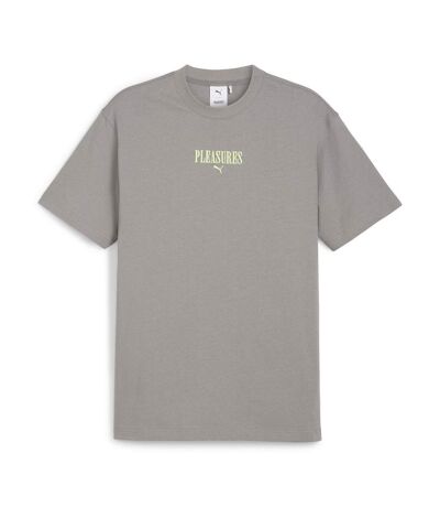 T-shirt gris/vert homme puma x pleasures - l