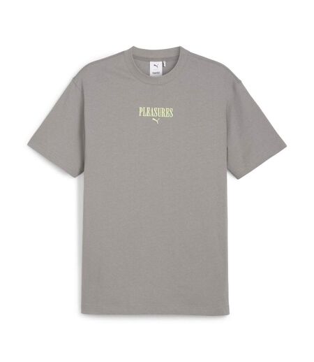 T-shirt gris/vert homme puma x pleasures - l