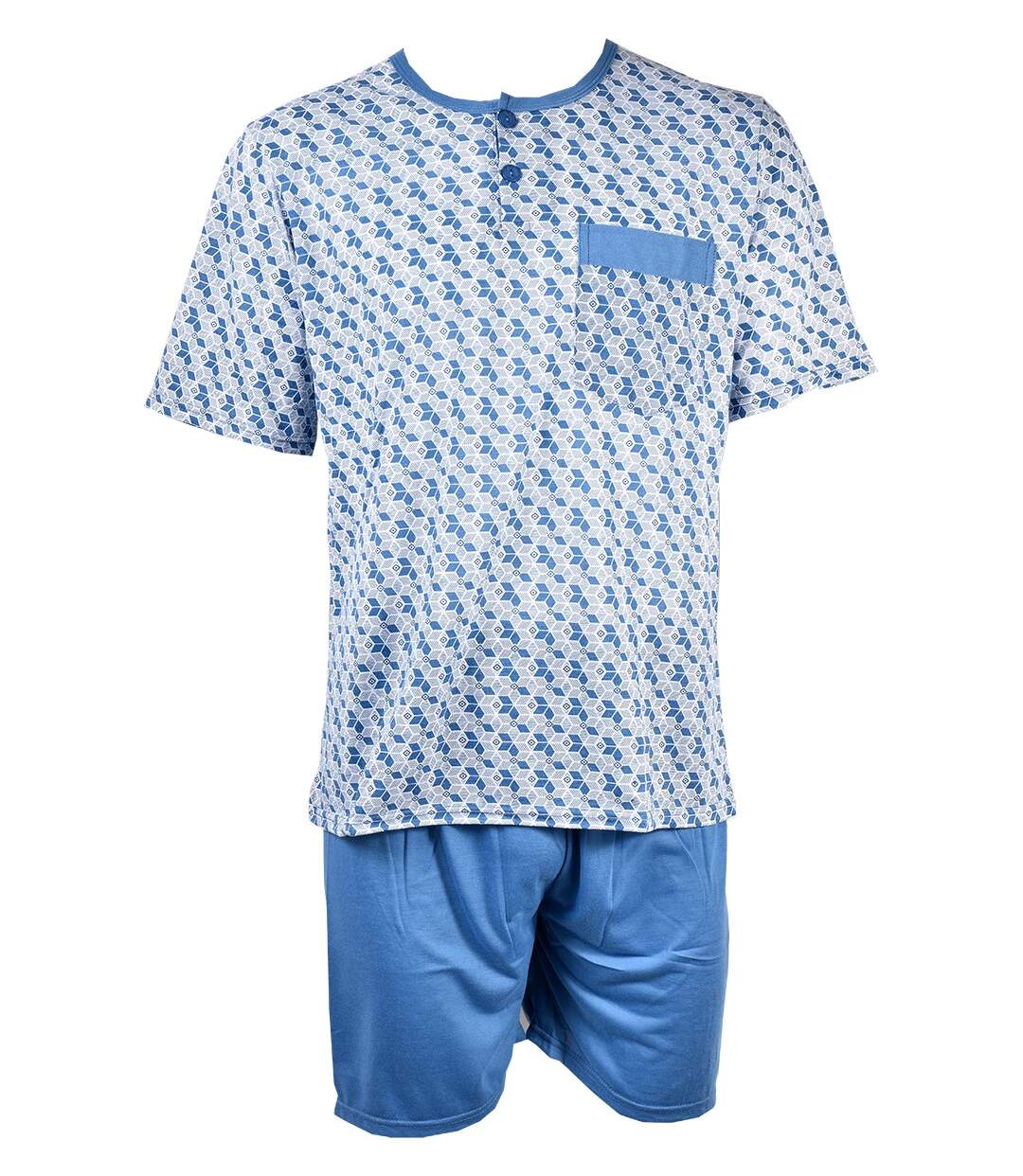 Pyjama Court Homme ECO HOMEWEAR 2946 BLEU-1