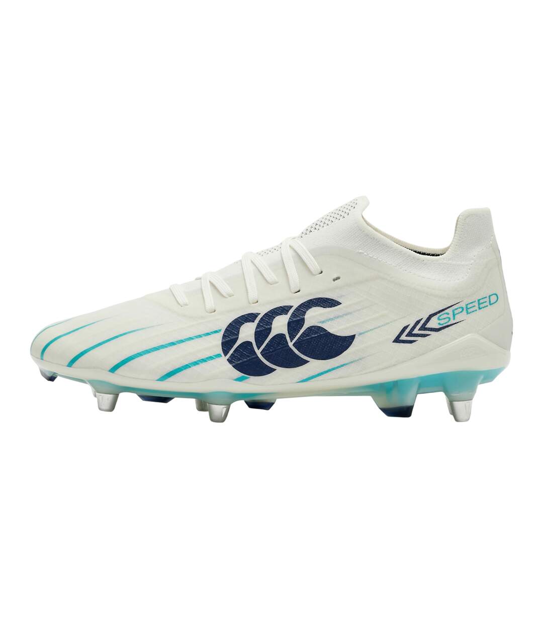 Unisex Adult Speed Falcon 2.0 Elite Soft Ground Rugby Boots White Green Canterbury-2