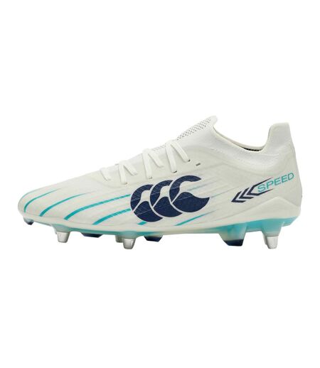 Unisex Adult Speed Falcon 2.0 Elite Soft Ground Rugby Boots White Green Canterbury