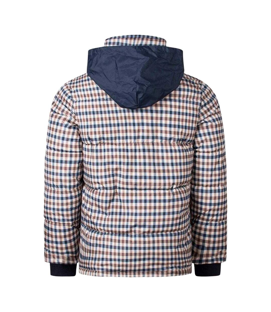 Doudoune Sport Motif/style À Carreaux Homme Beige Aquascutum-3