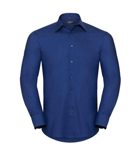 Chemise Manches Longues Homme Bleu Roi Vif Russell Collection