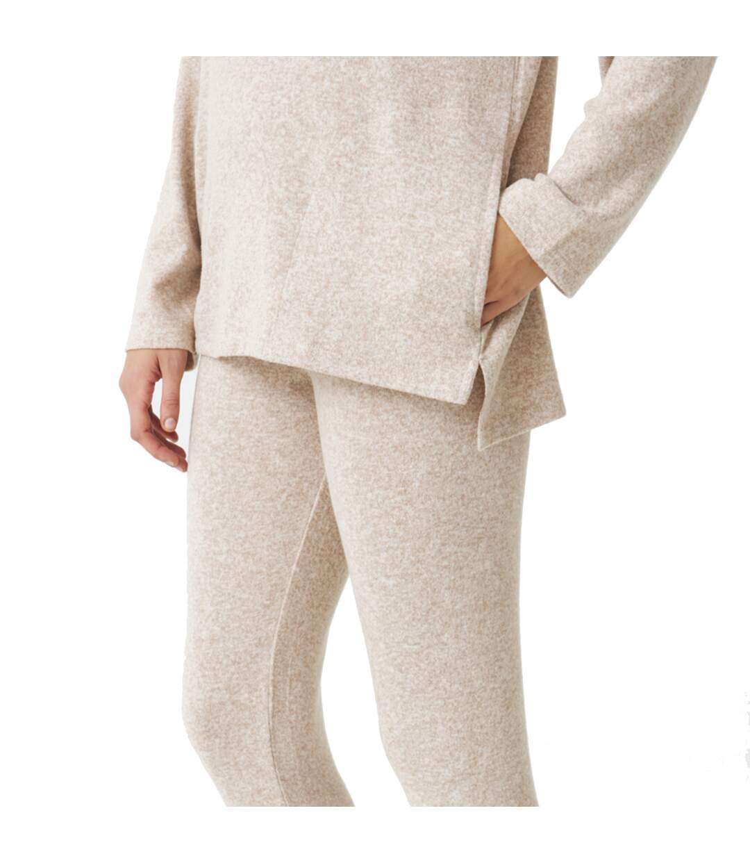 JJB5 Women's Soft Knit V-Neck Long Sleeve Pajamas-2