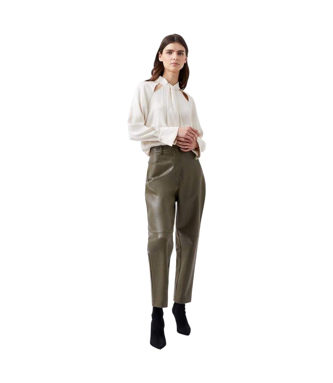 Blouse Manches Longues Carmen Femme Crème French Connection-4