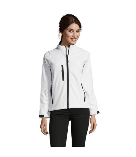 SOLS Womens/Ladies Roxy Soft Shell Jacket (Breathable, Windproof And Water Resistant) (White) - UTPC348