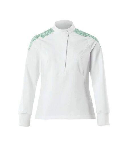 Womens/ladies Smock Food & Care Short Apron 6xl White Grass Green Mascot
