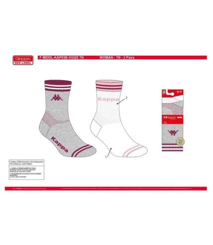 Chaussettes Femme KAPPA 4 paires PREMIUM CREW 2287ASS