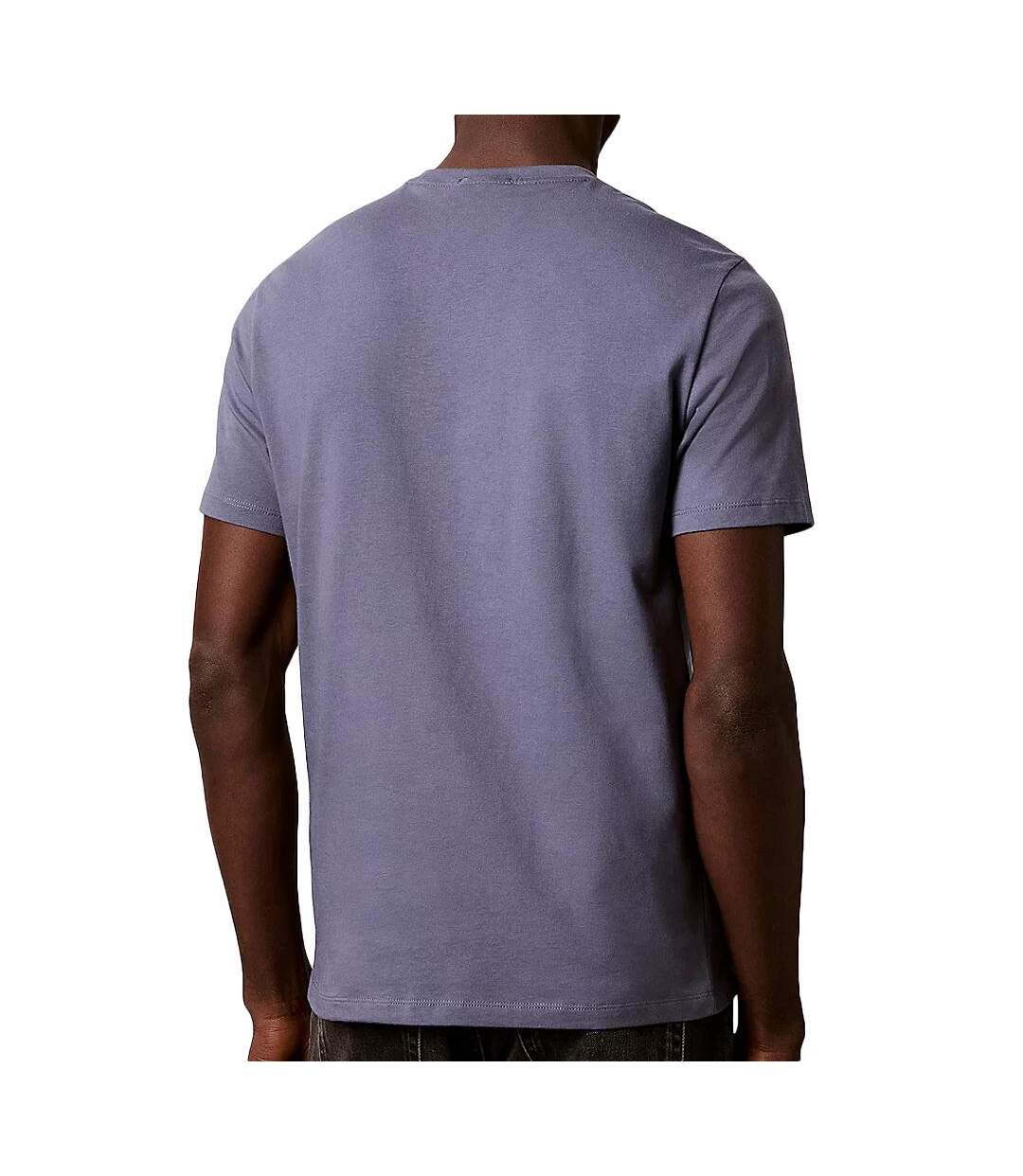 T-Shirt gris bleuté homme calvin klein jeans classic monogram-2