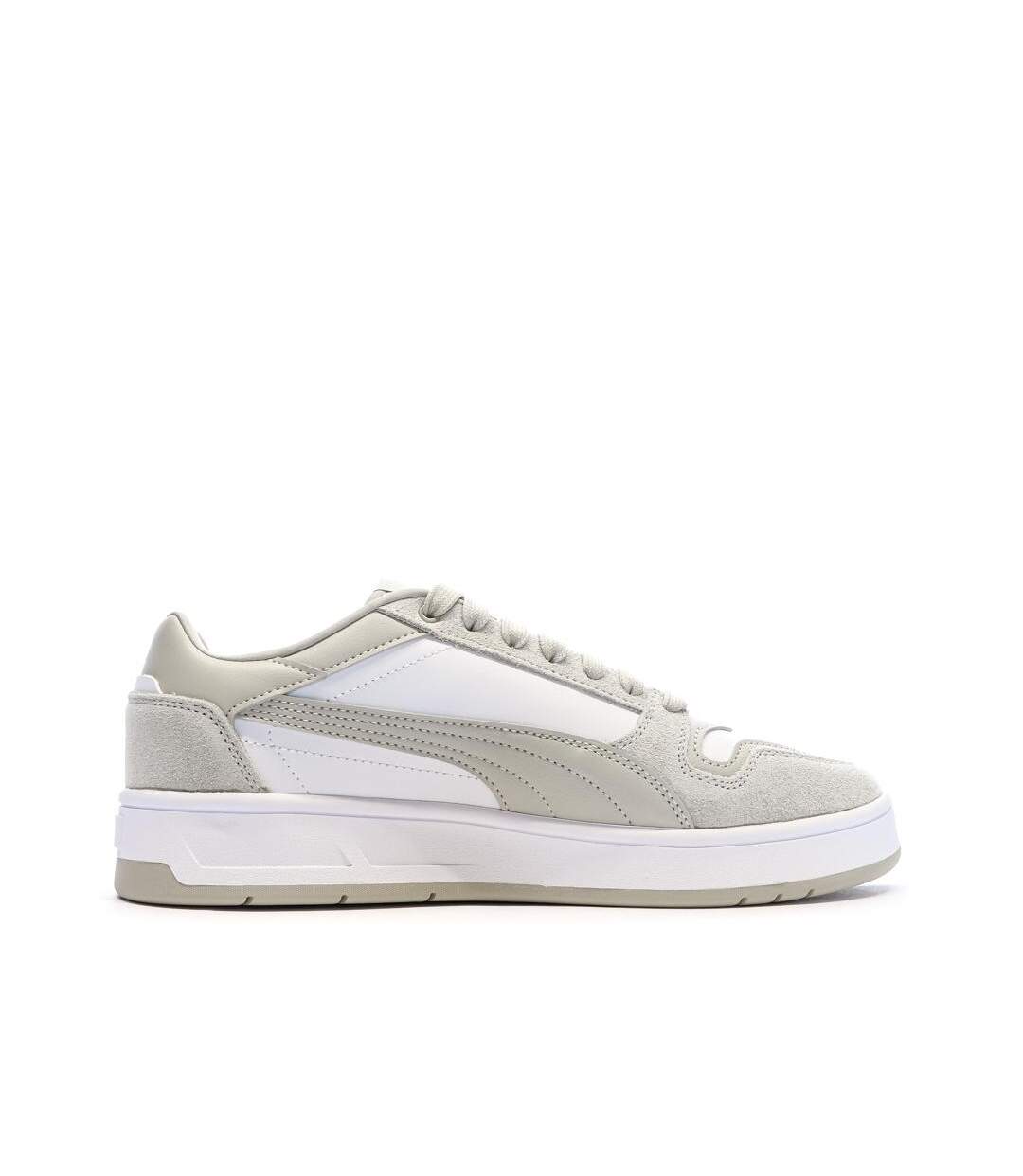 Baskets beige/blanc homme puma court classic street-2