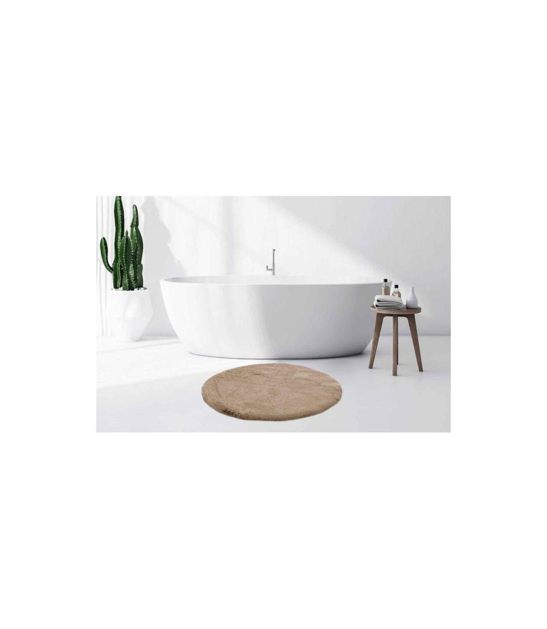 Tapis de Bain Antidérapant Rabbit 100cm Beige-5