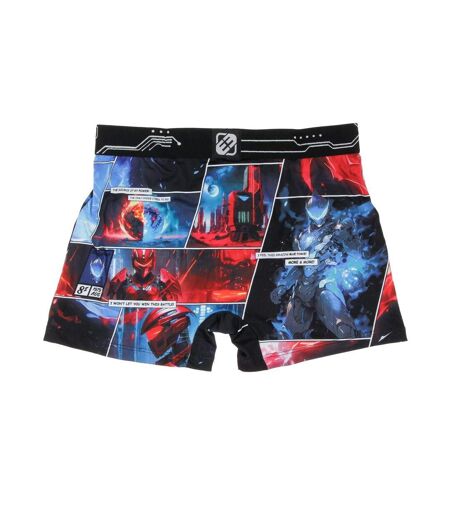 Boxer noir/bleu à imprimés homme freegun fig