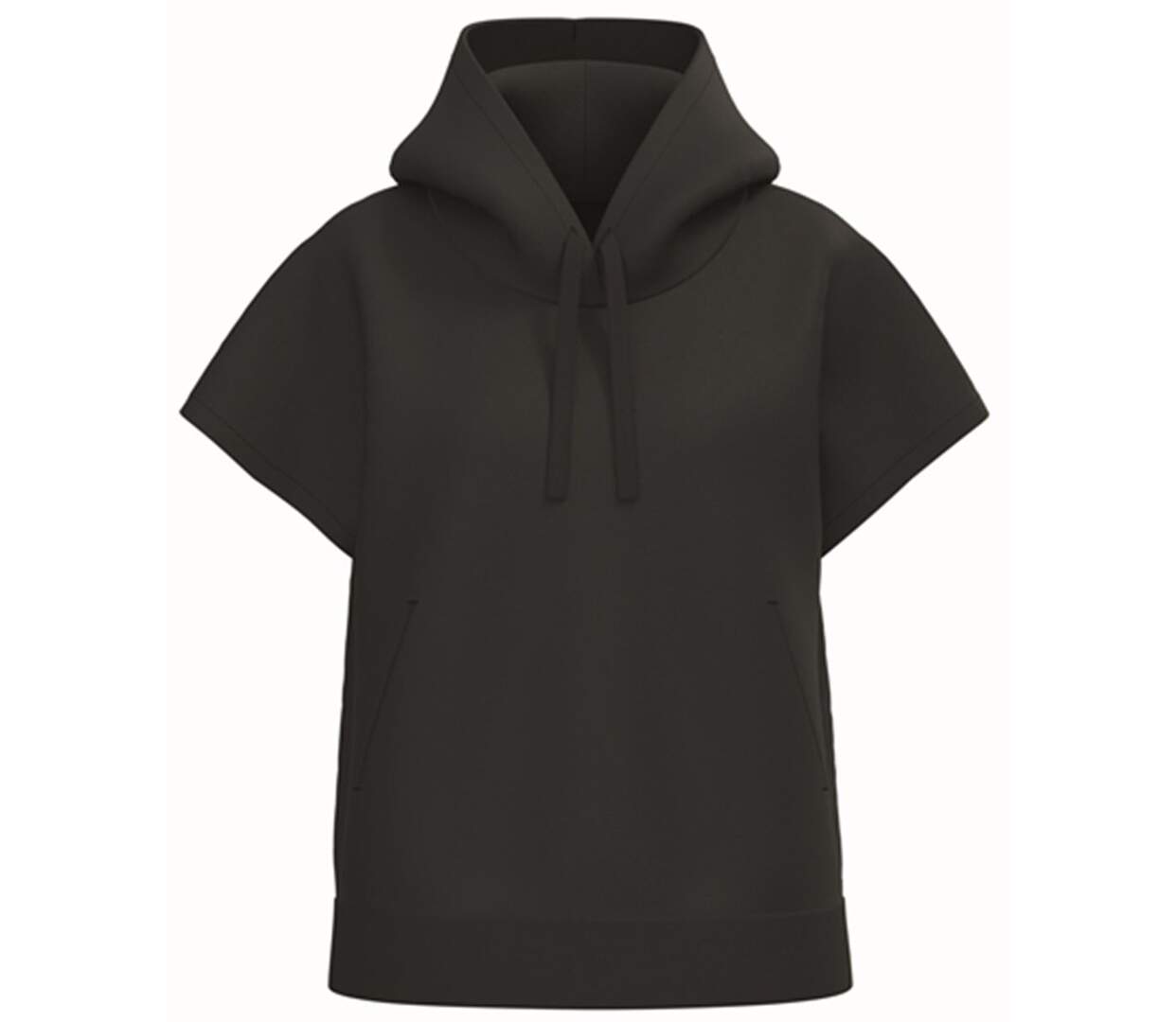 Sweat oversise à capuche - Femme - PAT446 - noir-1