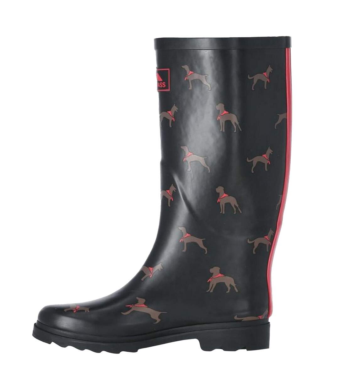 Bottes de pluie samira femme noir/marron/rouge Trespass