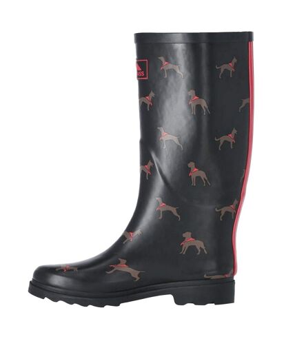 Bottes de pluie samira femme noir/marron/rouge Trespass