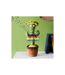 Peluche Déco Cactus Musical Dansant 31cm Vert