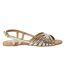 Womens/ladies lattice sling back flat sandals gold Dorothy Perkins